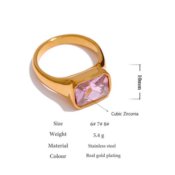 💎144💎 BEAUTIFUL BLACK ONYX RING WITH GOLD FINISH - Picture 6 of 12